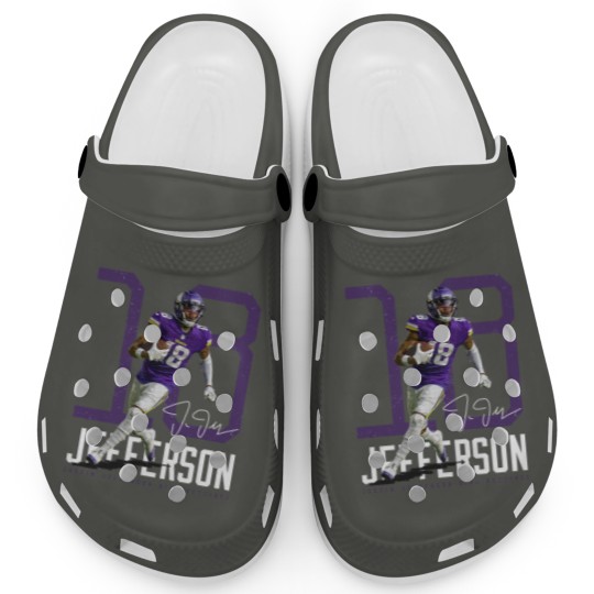 Discover Justin Jefferson Minnesota Bold Number Clogs