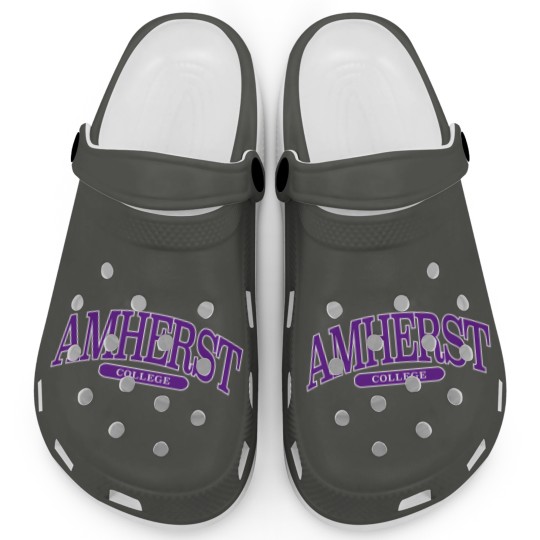 Discover amherst - college font curved Clogs