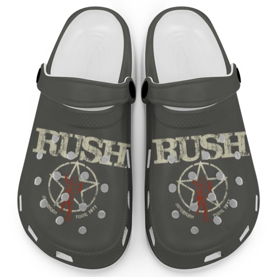 Discover Rush American Tour 1977 Rock Music Band Clogs