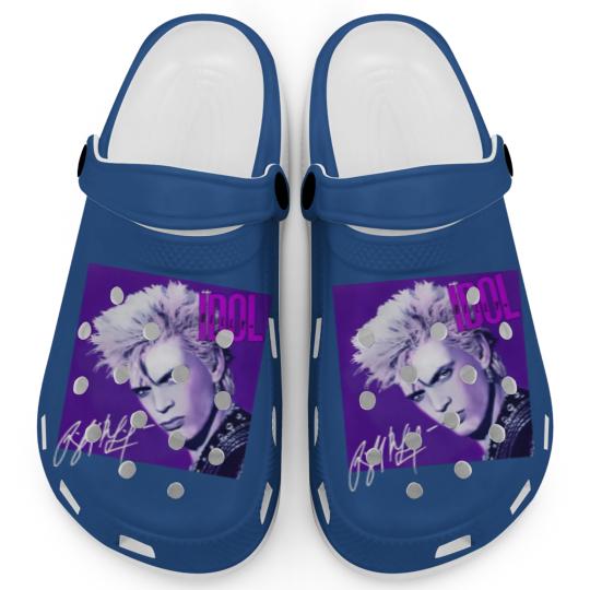 Discover Billy Idol Clogs Billy Idol Whiplash Smile Song Cotton Clogs Men Women