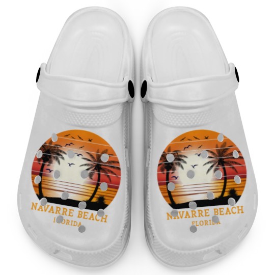 Discover Navarre Beach Florida Vintage Sunset Retro Summer Clogs
