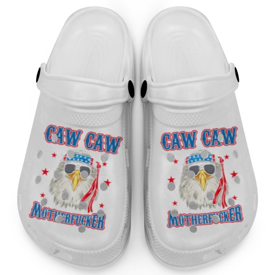 Discover Caw Caw Motherfucker! Funny 4th of July Patriotic Clogs