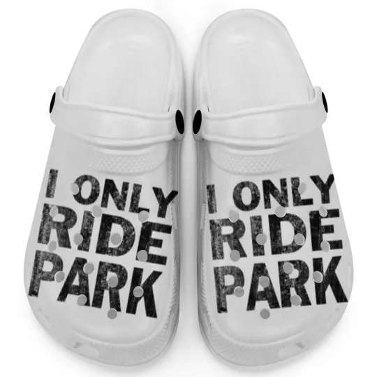 Discover I Only Ride Park Clogs black used look sf Clogs