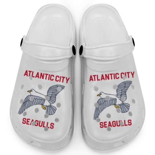 Discover Atlantic City Seagulls )( Retro Throwback Basketball Team - Atlantic City - Clogs