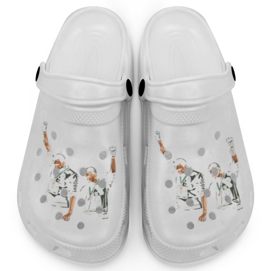 Discover 1968 Black Power Salute Illustration Classic T-Shi Clogs