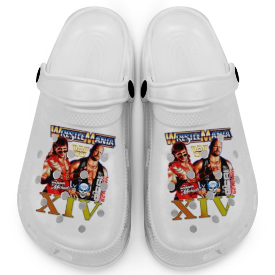 Discover New Wrestling Entertainment WrestleMania XIV 1998 Stone Cold Shawn Michaels Vintage Clogs