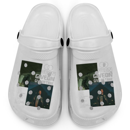 Discover Vintage Bootleg Inspired Giveon - Give or Take, Graphic Unisex Album List Clogs