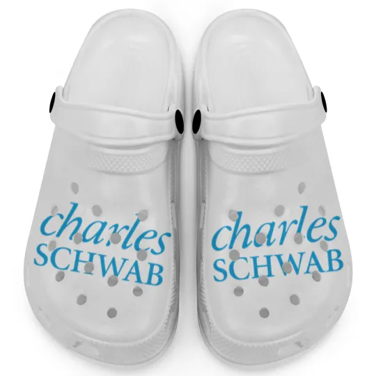Discover Charles Schwab logo Clogs