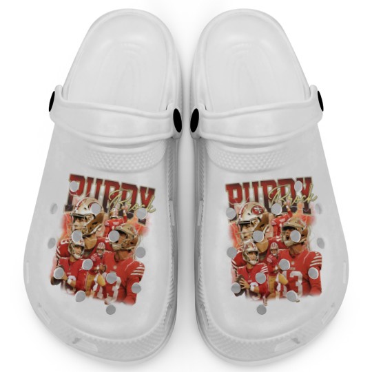Discover Brock Purdy San Francisco Football Clogs, Football Clogs Christmas Gift