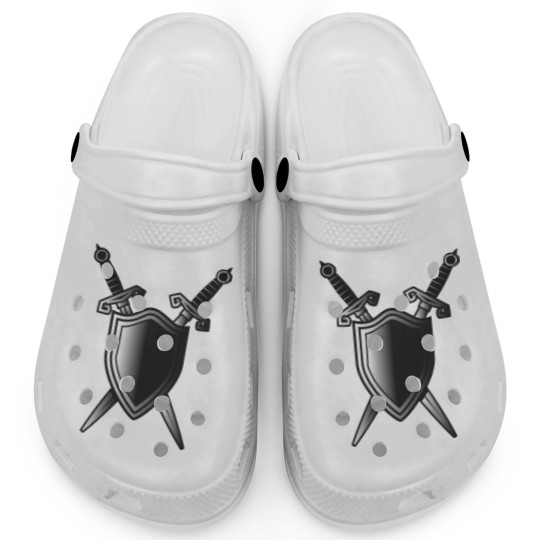 Discover Shield With 2 Swords Crossed Clogs