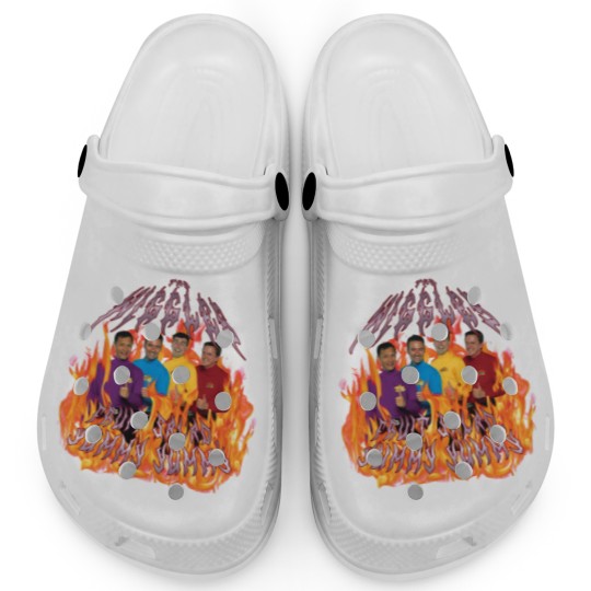 Discover heavy metal wiggles with flames Clogs