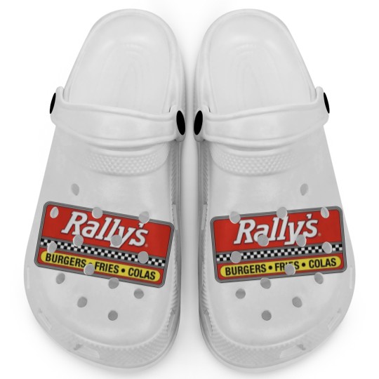 Discover Rallys Restaurant Logo Clogs