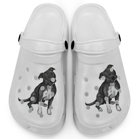 Discover American Pitbull Terrier Dog | Black and White - Pitbull - Clogs