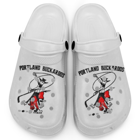 Discover Portland Buckaroos - Defunct Hockey Team - Vintage/Distressed Style - Ice Hockey - Clogs