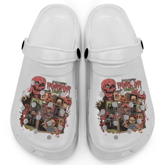 Discover Retro Horror Night  Clogs, Halloween Clogs, Vintage 90s Halloween Movies