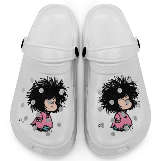 Discover Mafalda with newly-raised disheveled nightgown Quino argentina cartoon Clogs