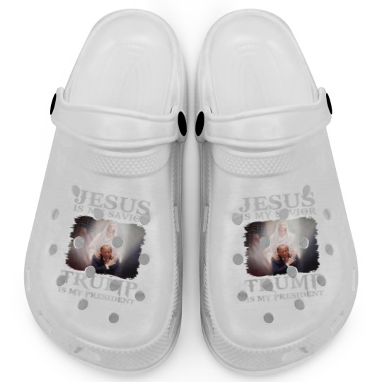 Discover Jesus Is My Savior Trump Is My President Clogs