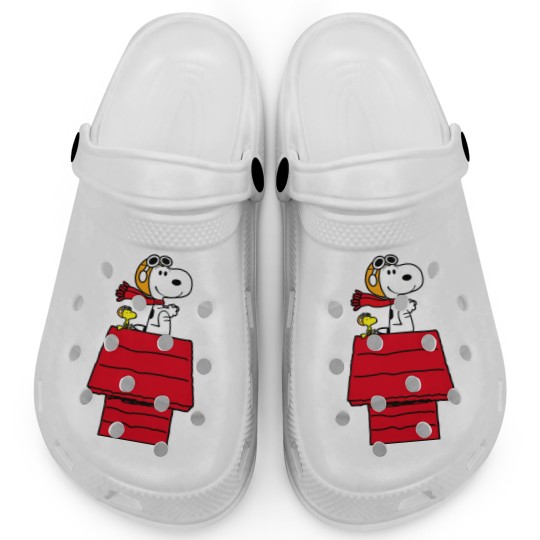 Discover Snoopy Pilot Airplane Clogs