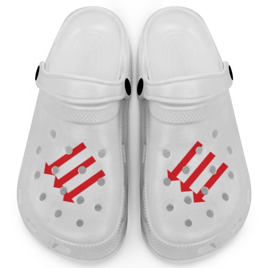 Discover Anti Fascist Three Arrows Iron Front Clogs