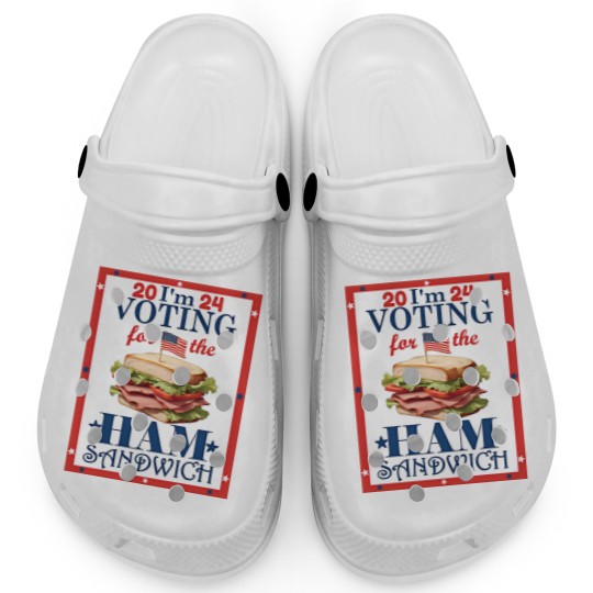 Discover Election 2024 I'm  For the Ham Sandwich Graphic Clogs