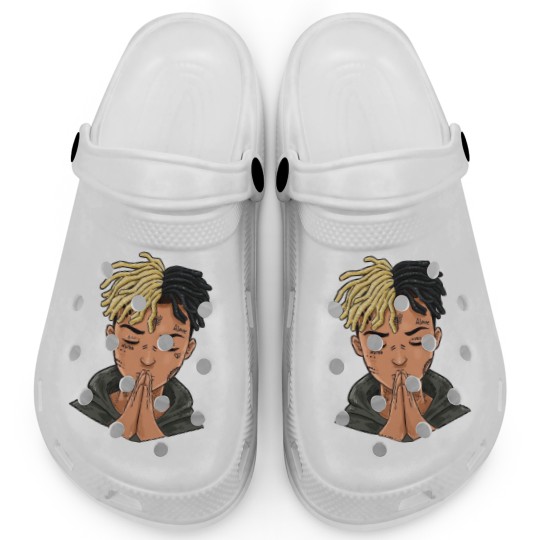 Discover XXXTentation draw cartoon RIP legend Rap Sticker Clogs