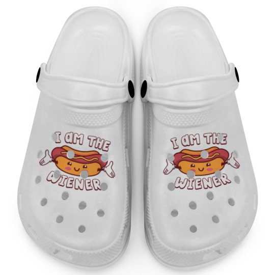 Discover I Am The Wiener Funny Kawaii Hotdog Lover Clogs
