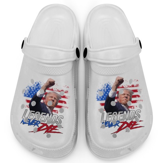 Discover Donald Trump LEGENDS Never DIE 2024 Legend Clogs