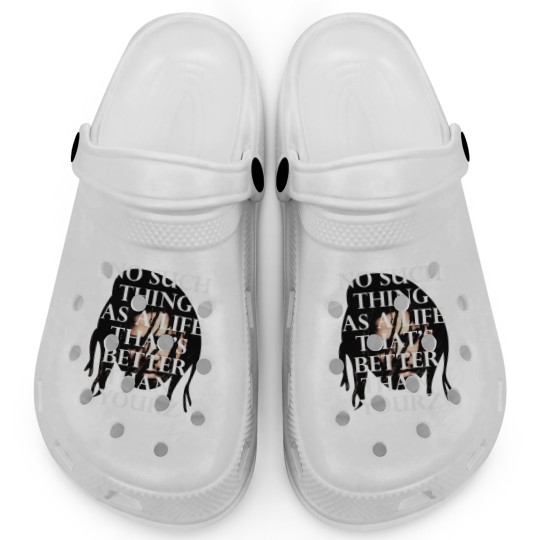 Discover J Cole Dreamville Love Yourz Lyrics Graphic Clogs Front and Back