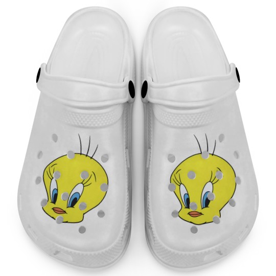 Discover Tweety Bird  gender neutral short sleeved Clogs