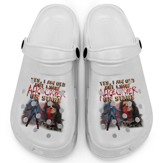 Discover Yes I Am Old But I Saw Alice Cooper On Stage Clogs, Alice Cooper Clogs
