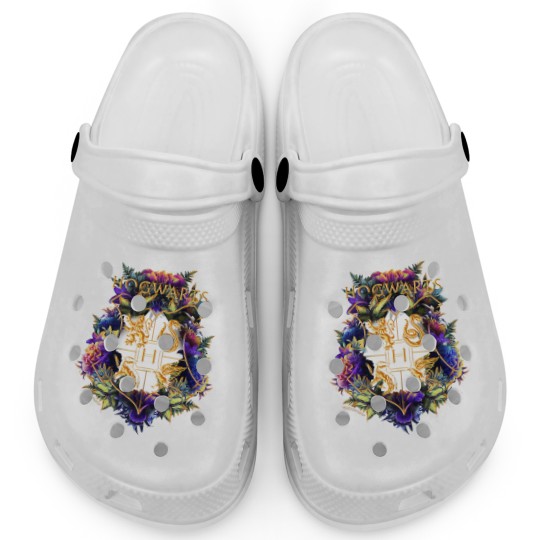 Discover Harry Potters Hogwarts MultiColored Floral Crest Clogs