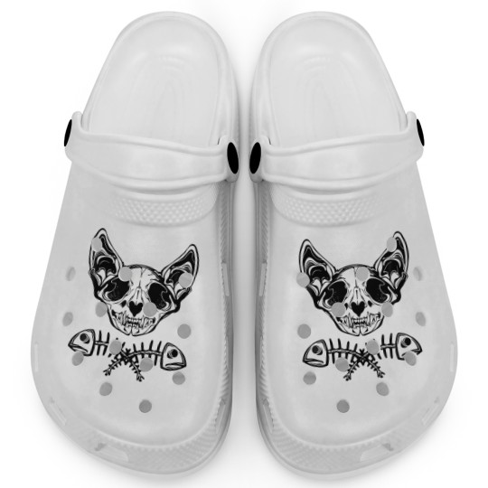 Discover Cat Skull Skeleton Halloween Costume Skull Cat Clogs