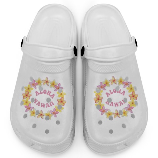 Discover Aloha Hawaii Flower Lei Clogs