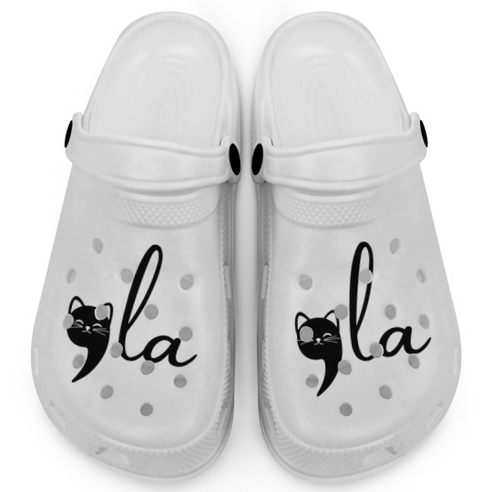 Discover Comma La Cat Lady Kamala Harris Clogs