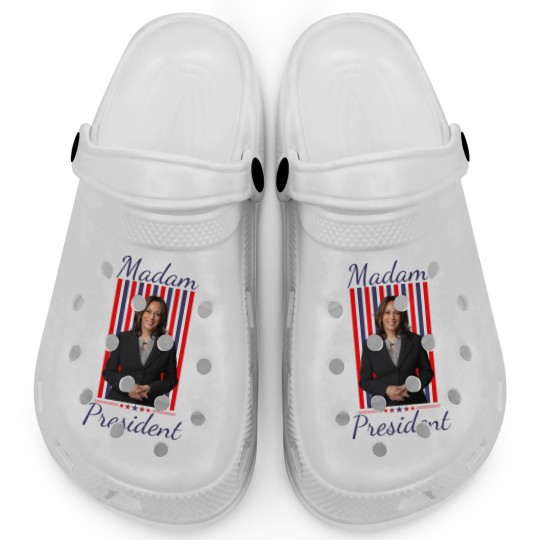 Discover Madam President Clogs Featuring Kamala Harris