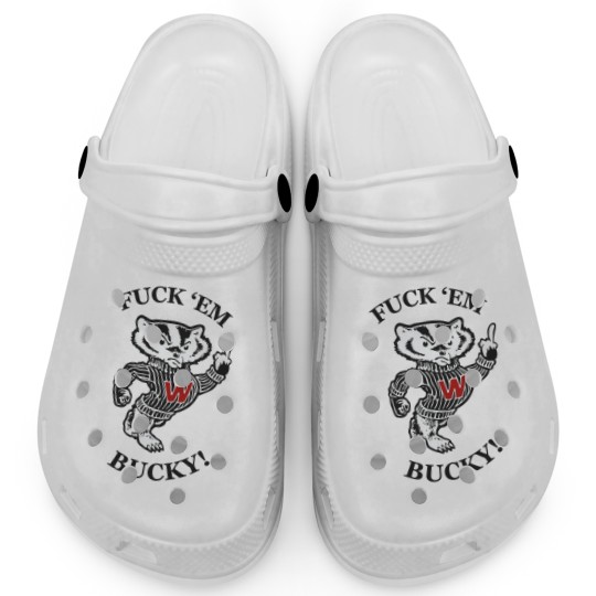 Discover Fck Em BUCKYY Bn Clogs