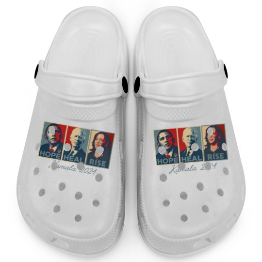 Discover Hope Heal RISE, Kamala Harris 2024 Clogs, Support for First Woman American President