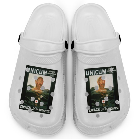 Discover Zwack Unicum drowning man Clogs
