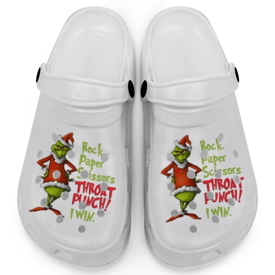 Discover Grin Rock Paper Scissors Throat Punch, Win Clogs, Rock Paper Scissors Clogs