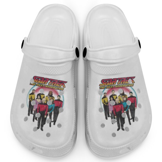 Discover Stars Trek The Next Generation Vintage Distressed Bridge Crew Clogs