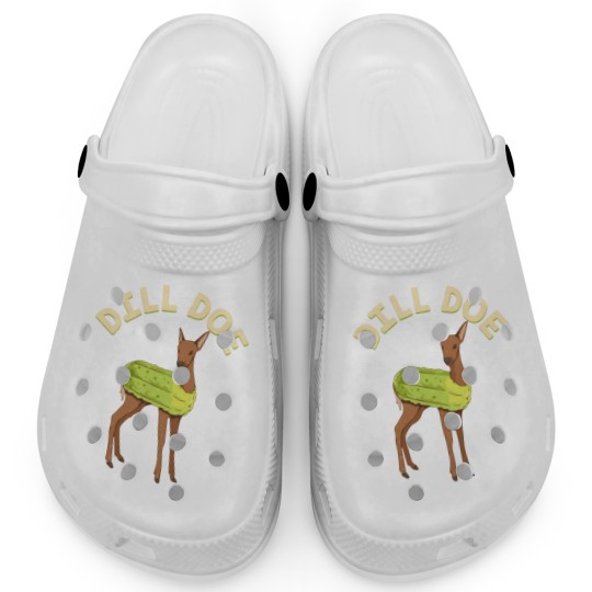 Discover Dill Doe Clogs Animal Pun Pickle  Funny Deer Clogs