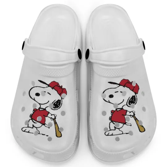 Discover Snoopy Baseball Clogs
