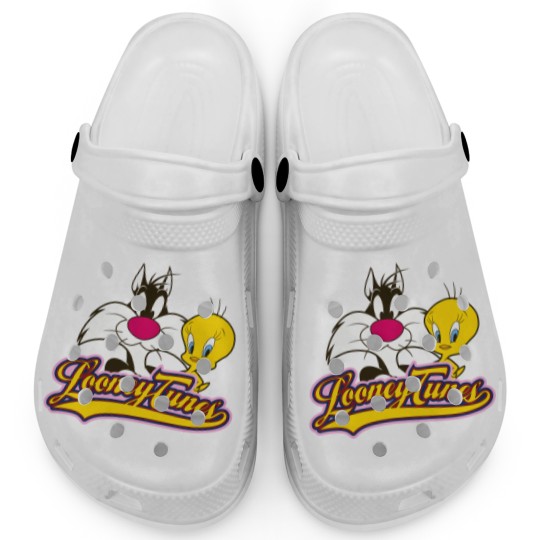 Discover sylvester and tweety bird smiling faces logo sweat Clogs