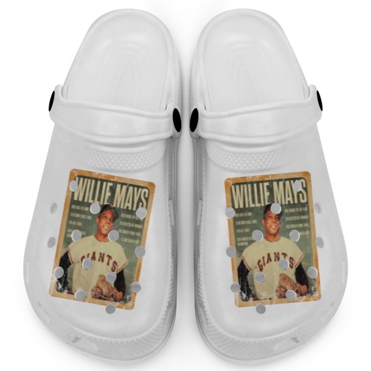 Discover Vintage Willie Mays Baseball Clogs, Willie Mays Tribute Clogs