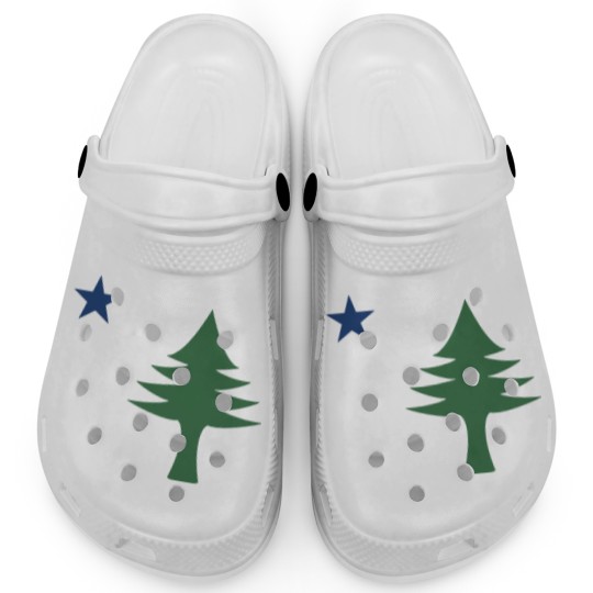 Discover Maine 1901 Original Tree and Star Flag Active Clogs