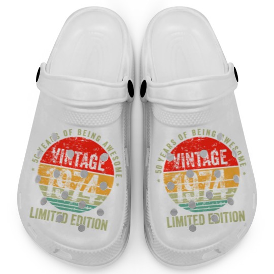 Discover Vintage 1974, 1974 vintage birthday, 50 birthday Clogs