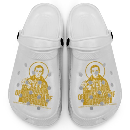 Discover catholicism gold st gabriel of our lady of sorrows saint Clogs