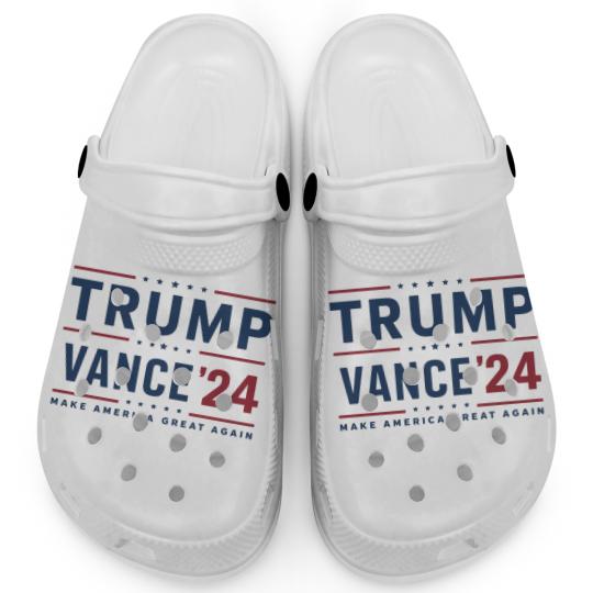 Discover Trump 2024 Clogs, Trump Vance 24 Clogs, President Trump, JD Vance Clogs
