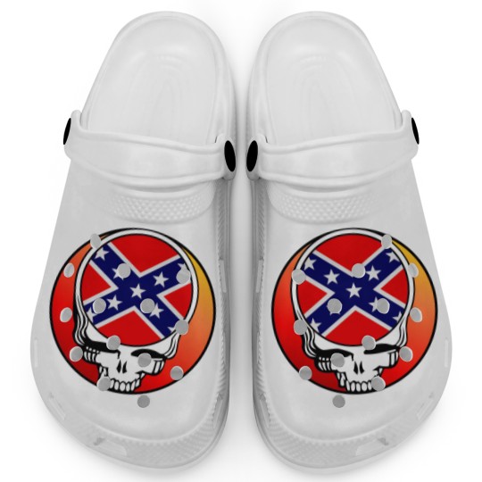 Discover Grateful Steal Your Face Logo Deadhead Facesymbol skull rock Music Clogs