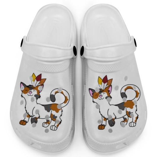 Discover Thanksgiving Calico Cat with Indian Headdress Perfect Gift Clogs